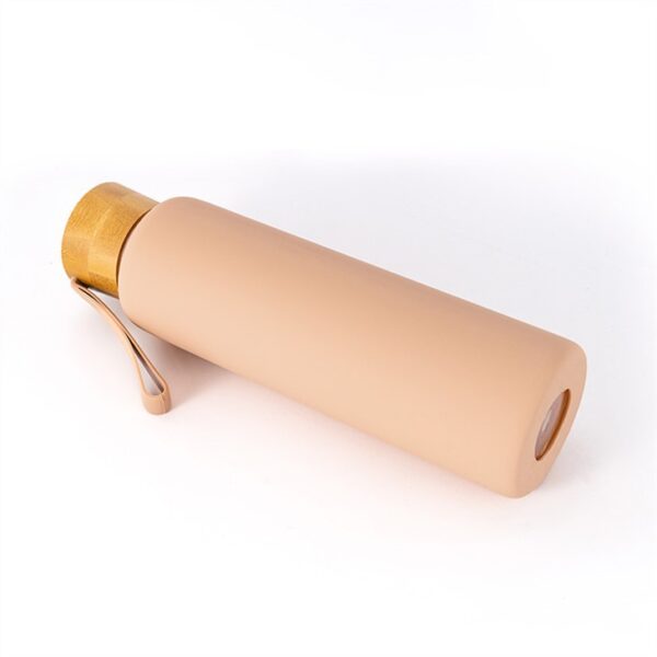 ⁦Bamboo Lid Glass Water Bottle⁩ - الصورة ⁦4⁩