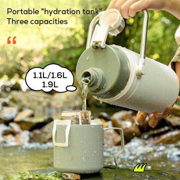 Camping Stainless Steel Water Bottle - Afbeelding 4