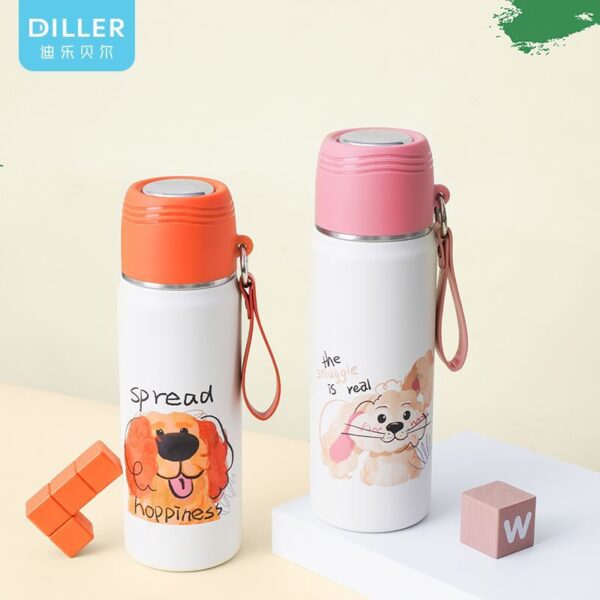 뚜껑이 달린 만화 동물 진공 플라스크