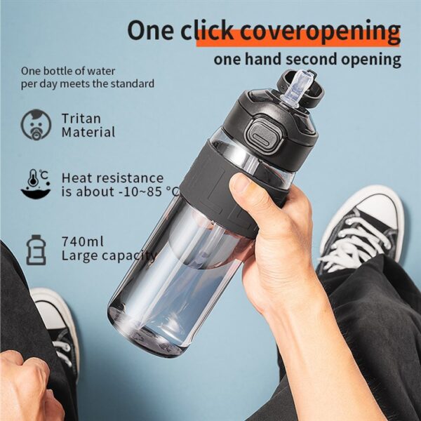 Clear Sports Plastic Water Bottle — изображение 7