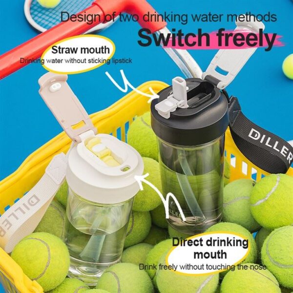 Colorful Transparent Plastic Water Bottle - 画像 (2)