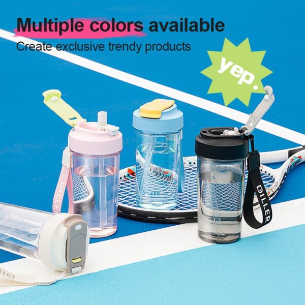 Colorful Transparent Plastic Water Bottle - 画像 (7)