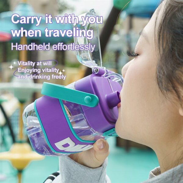 Creative Plastic Water Bottle With Handle - 画像 (7)