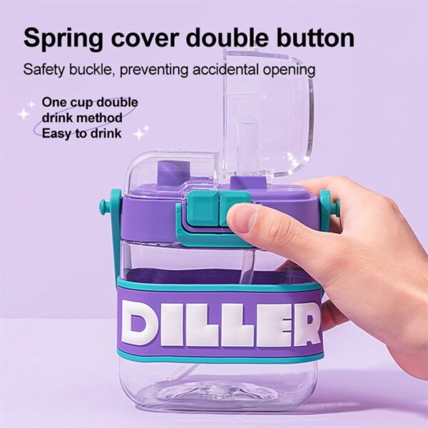 Creative Plastic Water Bottle With Handle - 画像 (4)