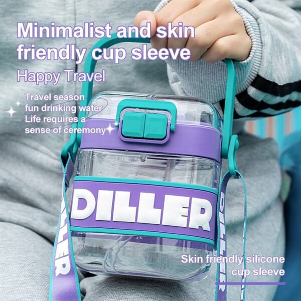 Creative Plastic Water Bottle With Handle - 画像 (3)