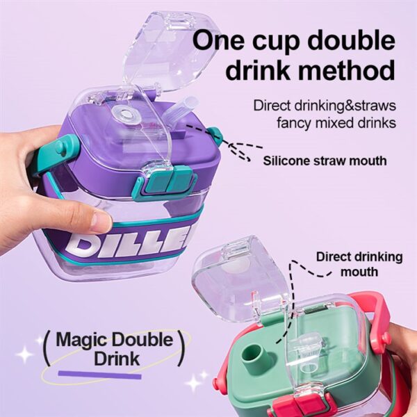 Creative Plastic Water Bottle With Handle - 画像 (2)