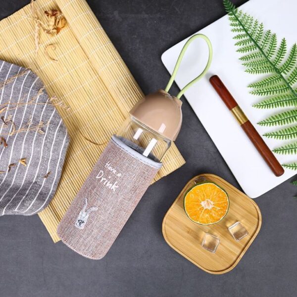 ⁦Cute Glass Water Bottles⁩ - الصورة ⁦4⁩