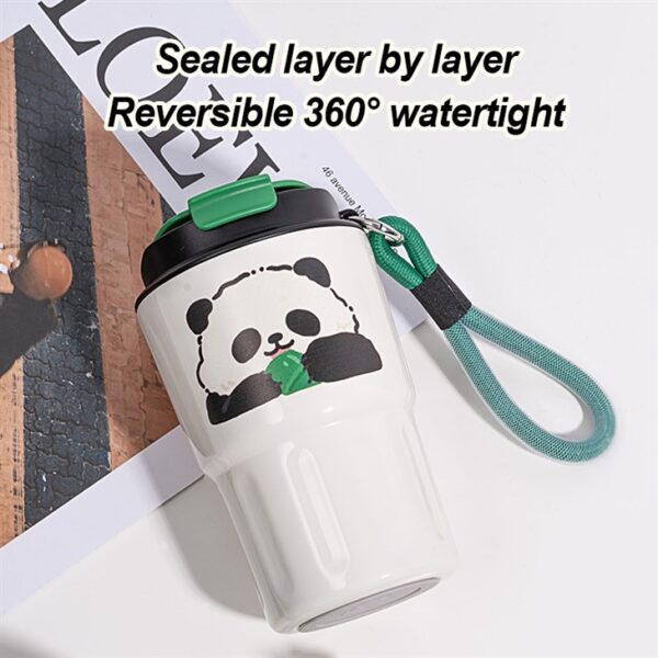 Cute Panda Coffee Mug With Lid - 画像 (6)