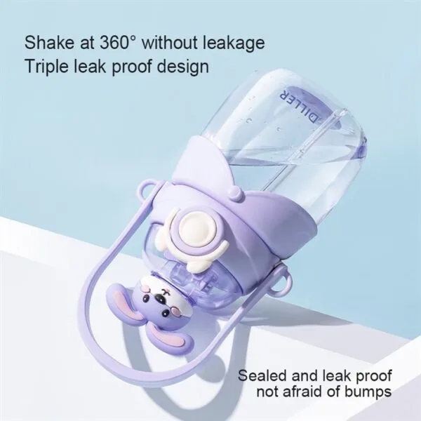 Cute Rabbit Kids Plastic Water Bottle - 이미지 5