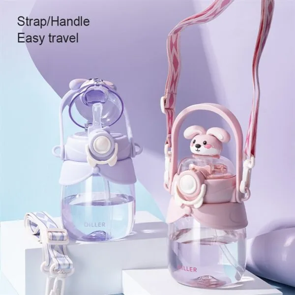 Cute Rabbit Kids Plastic Water Bottle - 이미지 6