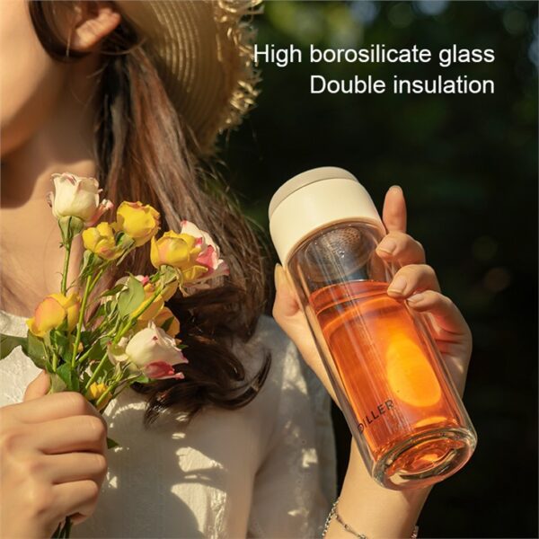 ⁦Double-layer Glass Water Bottle⁩ - الصورة ⁦5⁩