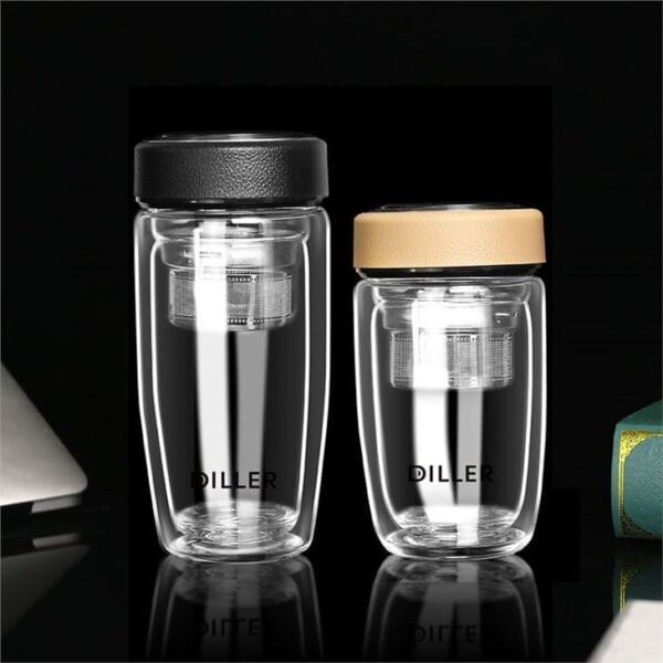 ⁦Double Wall Glass Cup⁩ - الصورة ⁦2⁩