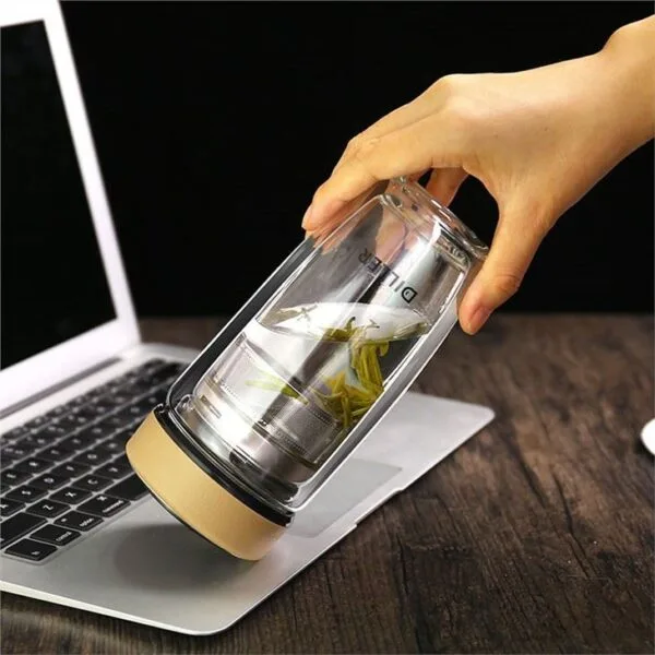 Double Wall Glass Mug - Afbeelding 5