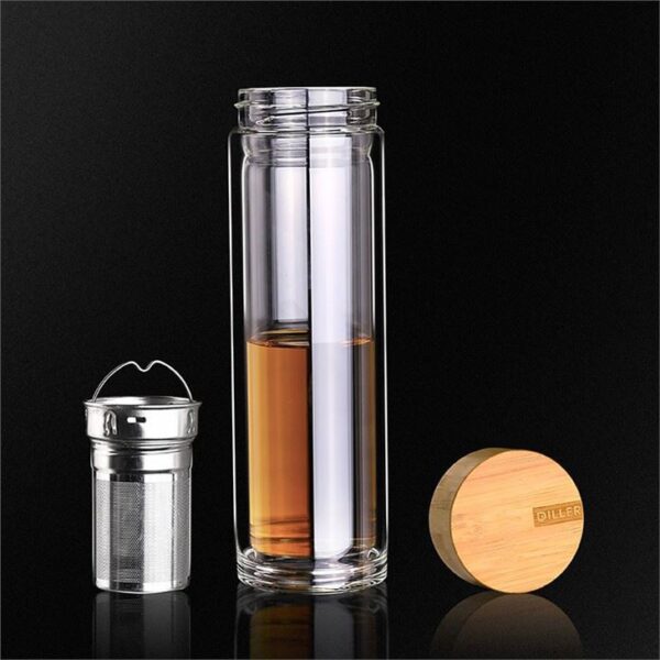 ⁦Double Wall Glass Tea Infuser⁩ - الصورة ⁦5⁩