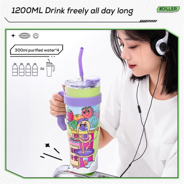 Fun Graffiti Insulated Coffee Mug - Imagem 7