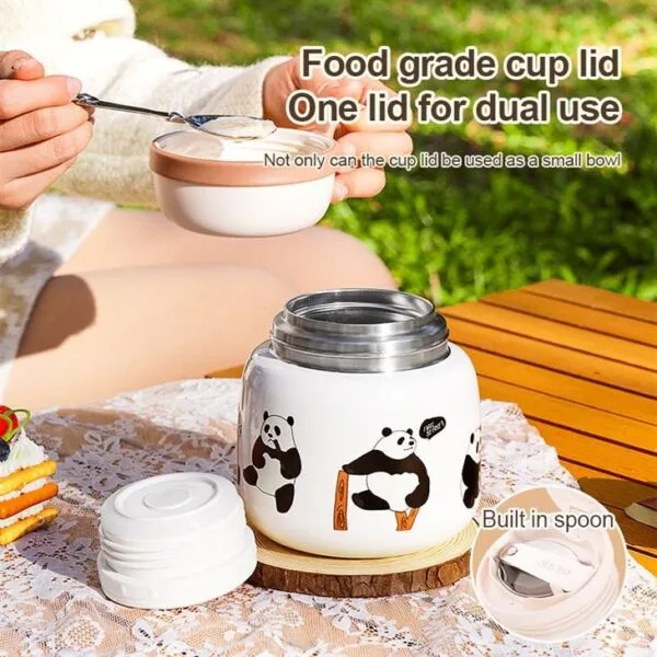 ⁦Funny Panda Insulated Food Jar⁩ - الصورة ⁦6⁩