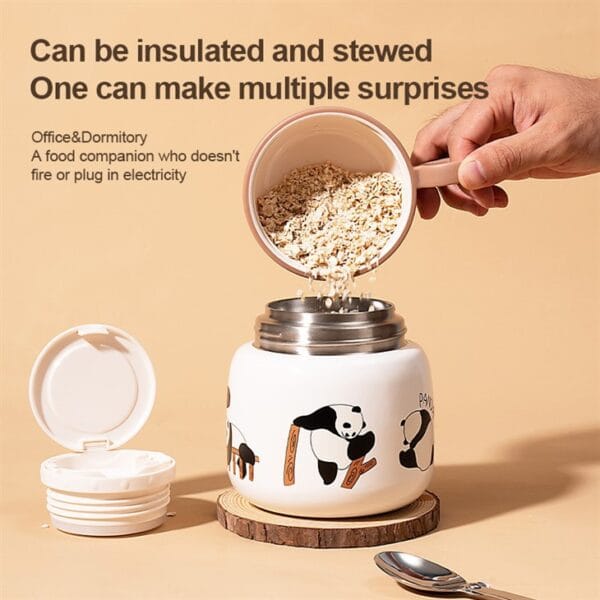 Funny Panda Insulated Food Jar - Imej 4