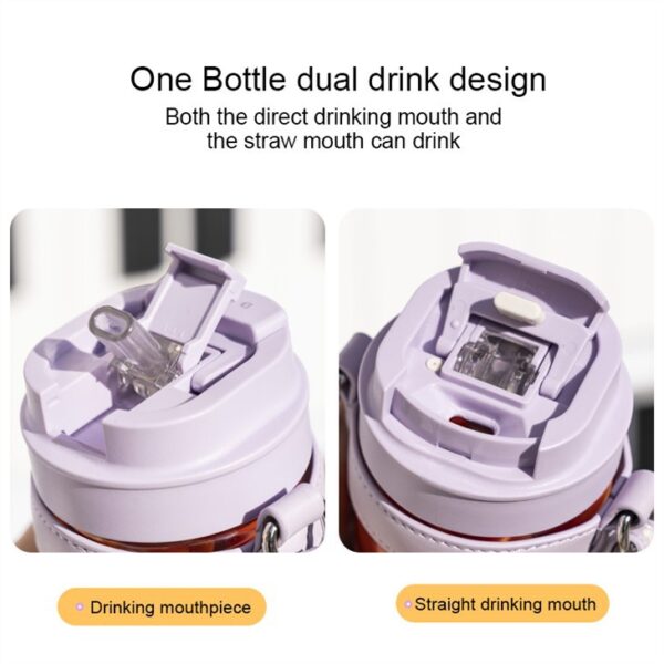 Glass Bottle With Leather Sleeve – Image 2