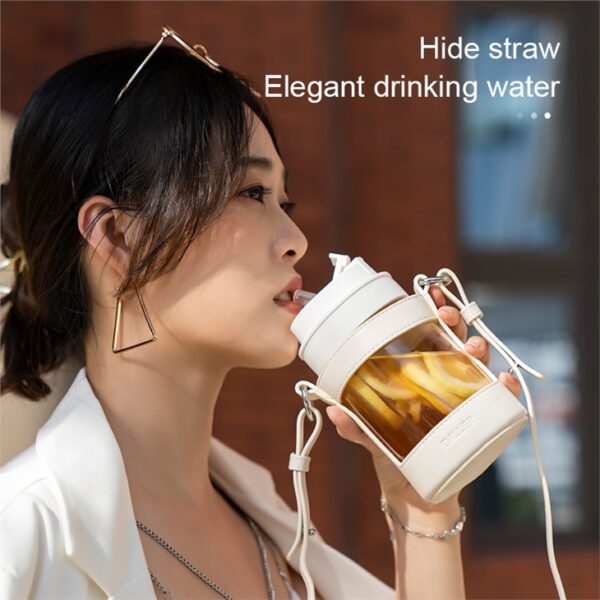 Glass Bottle With Leather Sleeve – Image 5