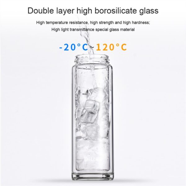 ⁦Glass Bottle With Magnetic Suction Tea Infuser⁩ - الصورة ⁦4⁩