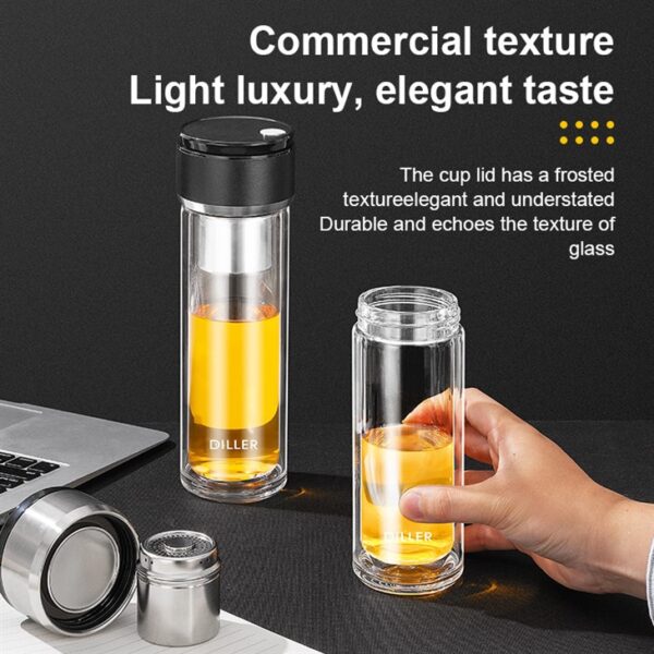 Glass Cups With Magnetic Suction Tea Infuser - Imagem 3