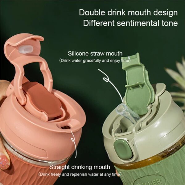 Glass Mug With Straw - 이미지 2