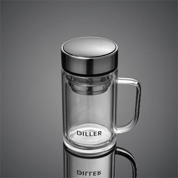glass tea mug with handle - Imagen 5