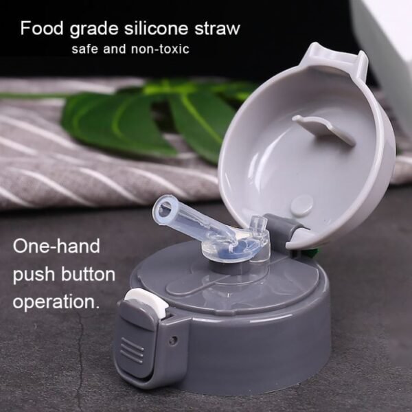 Glass Water Bottle with Flip Top Lid - 画像 (4)