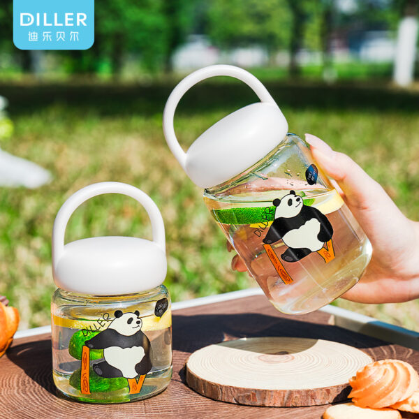 Panda Glass Water Bottle - รูปภาพ 9