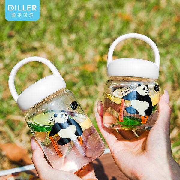 Panda Glass Water Bottle - รูปภาพ 2