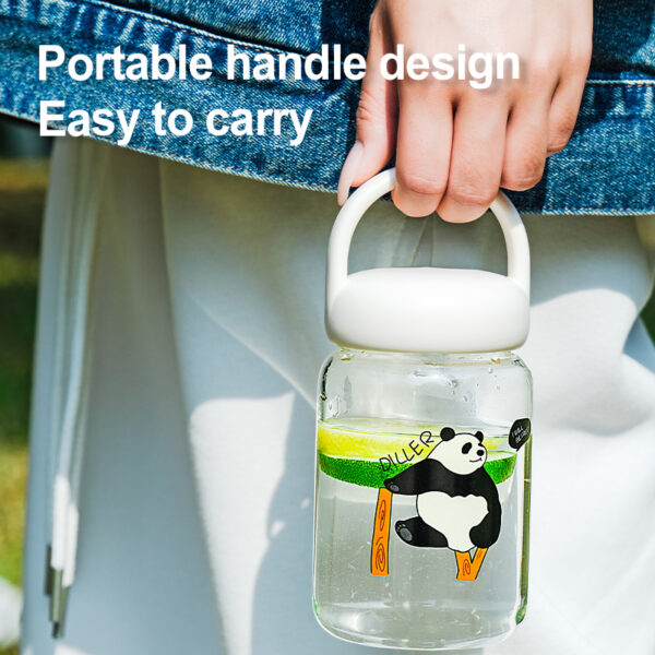 Panda Glass Water Bottle - รูปภาพ 6