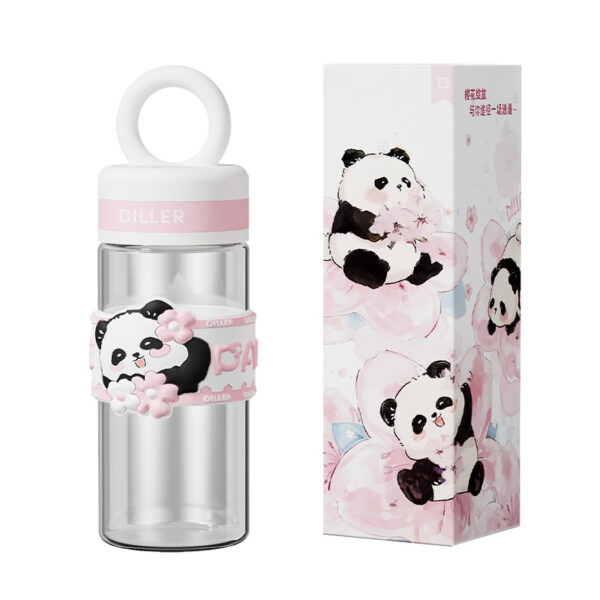 Botella de agua de vidrio con funda de silicona