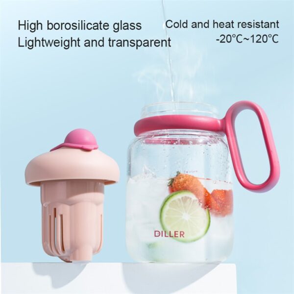 Glass Water Bottle With Tea Infuser - Imagen 7