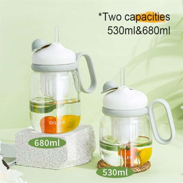 Glass Water Bottle With Tea Infuser - Imagen 6