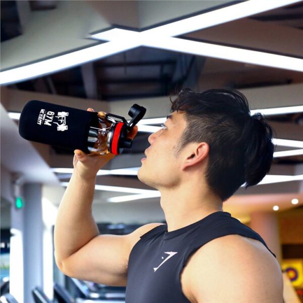 Gym Glass Water Bottle - Gambar 6