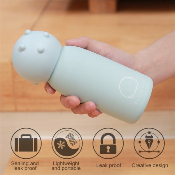 Insulated Bottle With Little Pig Lid - Imej 3