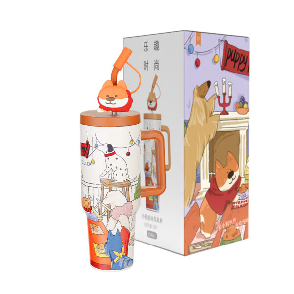 ストロー付き断熱コーヒーマグ