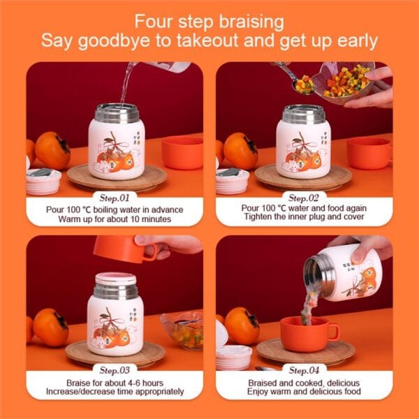 Insulated Food Jar With Spoon - Afbeelding 5