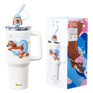 Mug isotherme avec paille