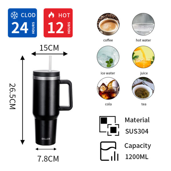 Insulated Tumbler Cup With Lid — изображение 3