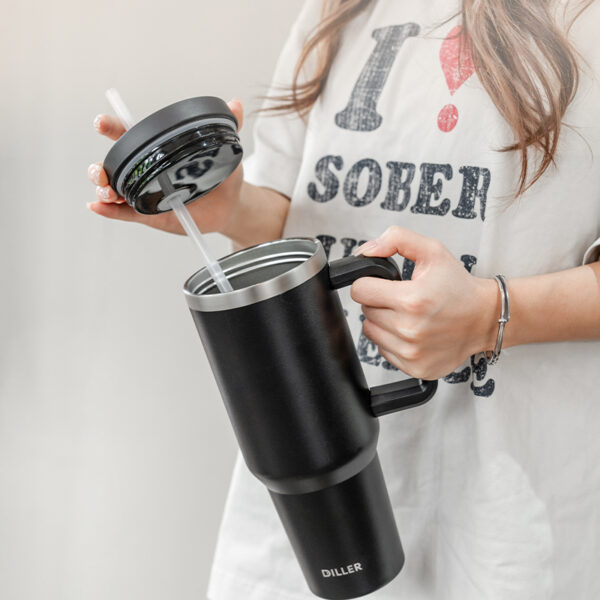 Insulated Tumbler Cup With Lid — изображение 6