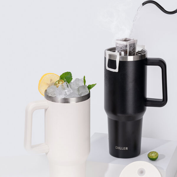 Insulated Tumbler Cup With Lid — изображение 7