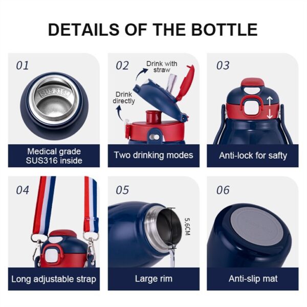 Kids Insulated Bottle With Handle - 이미지 2