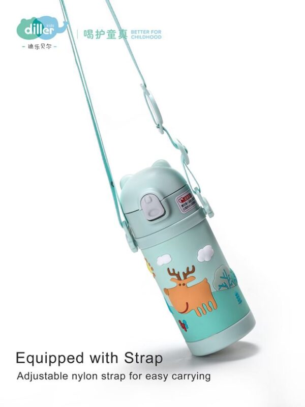 ⁦Kids Thermos With Straw⁩ - الصورة ⁦5⁩