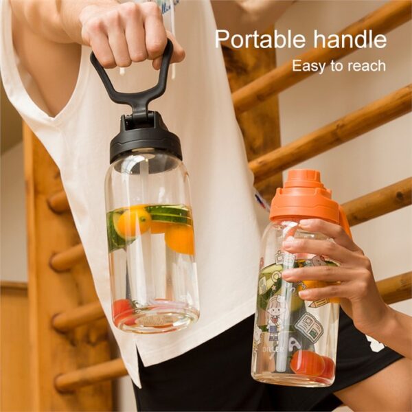 Large Capacity Glass Bottle With Handle - 이미지 4