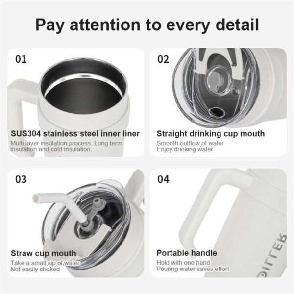 Large Capacity Insulated Coffee Mug - 画像 (2)