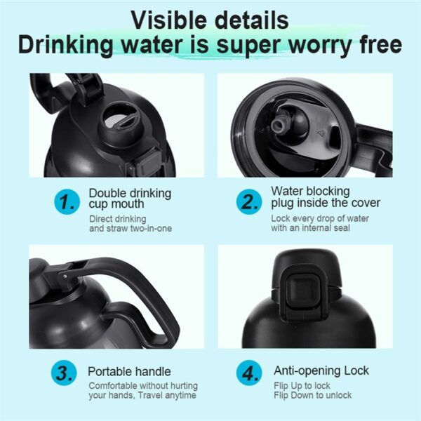 Large Capacity Sports Gym Water Bottle - 이미지 2