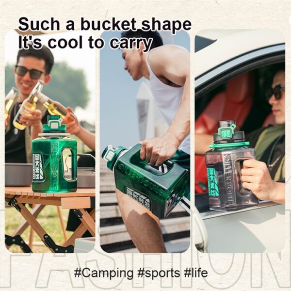 ⁦Large Capacity Square Water Bottle⁩ - الصورة ⁦7⁩