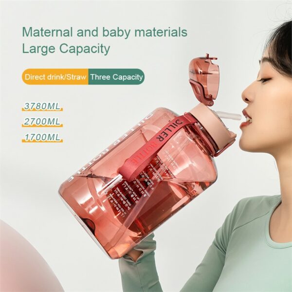 Large Capacity Water Bottle With Handle - Gambar 5