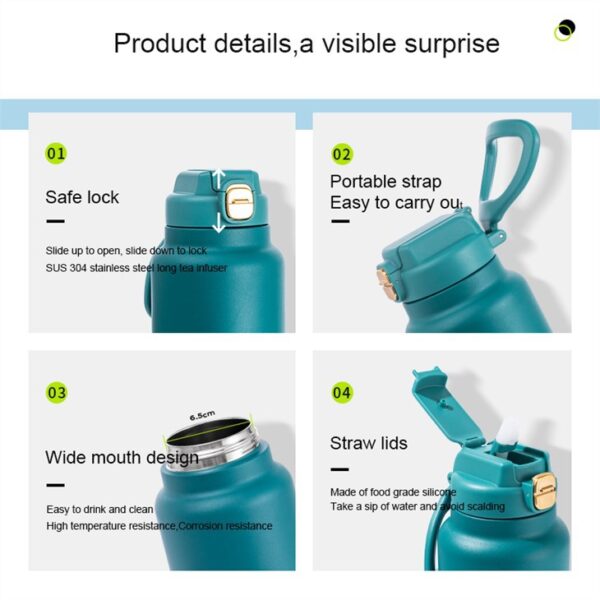 Large Thermal Bottle With Handle - 画像 (2)